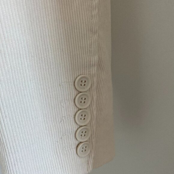3-Button Women's Corduroy Tailored Blazer Jacket Birch Cream Excellent Quality - Picture 5 of 8